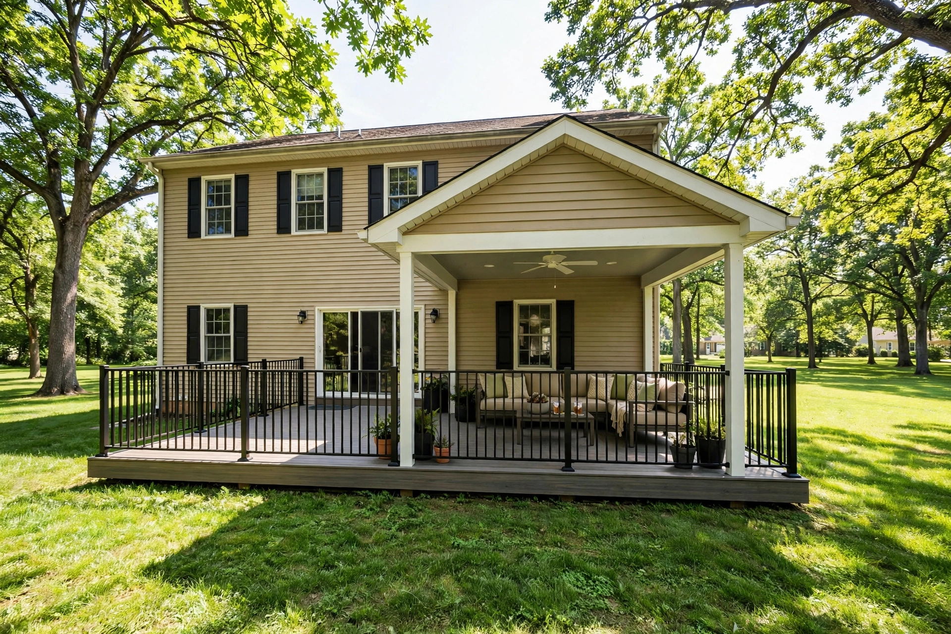 Covered Deck Construction —  Covered Deck Construction in Yorktown by Bowie Deck Company