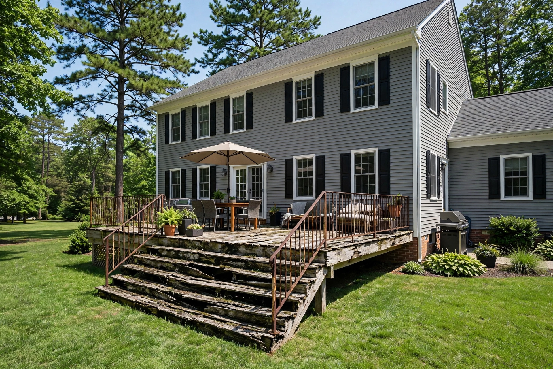 Before photo,  Deck Replacement in Somerset, by Bowie Deck Company