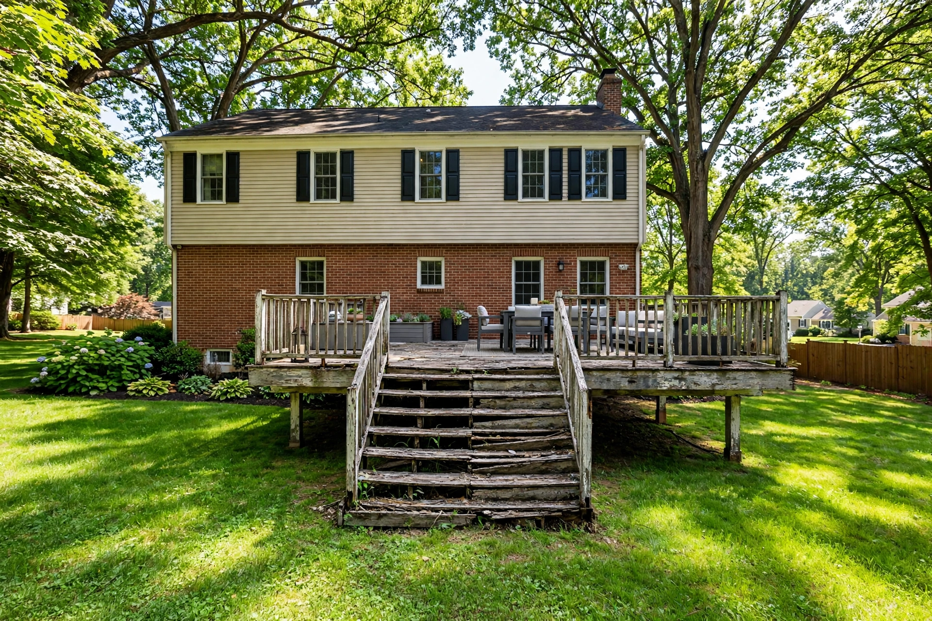 Before photo,  Deck Replacement in Fairwood, by Bowie Deck Company