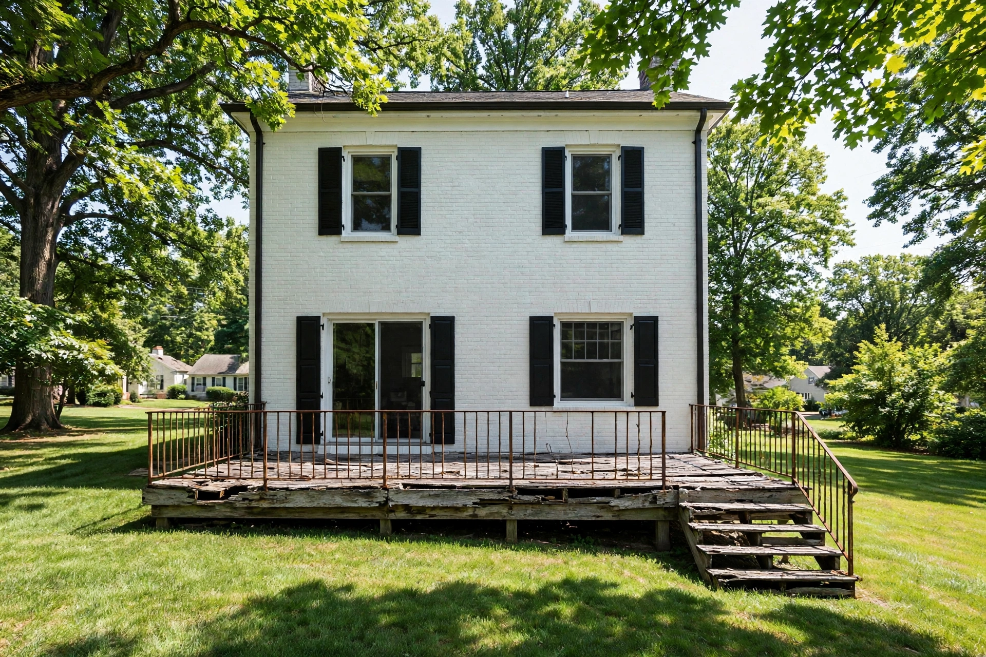 Before photo,  Screened Porch and Deck Construction in Melford, by Bowie Deck Company