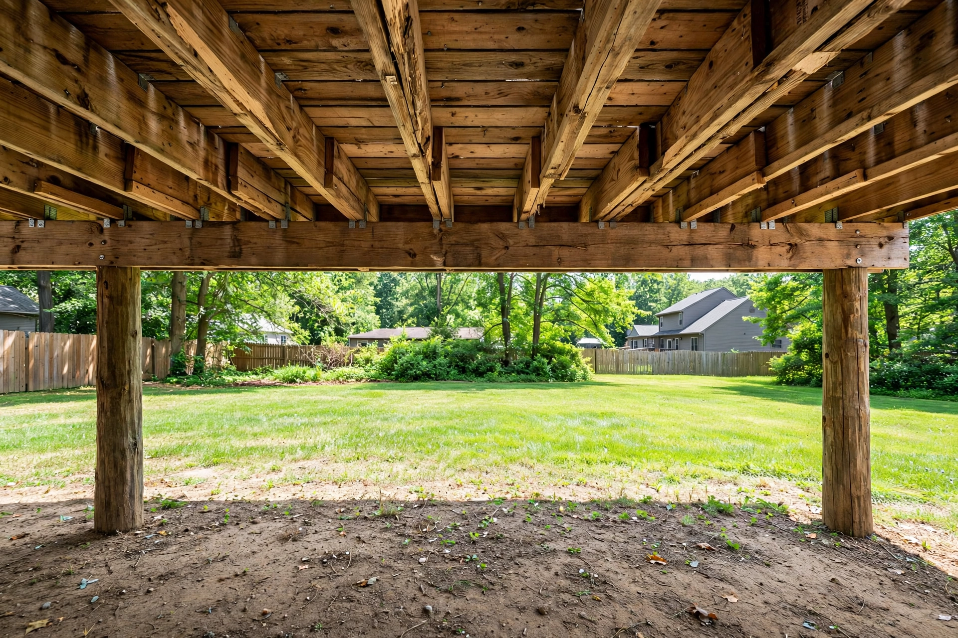 Before photo,  Under Deck Drainage Systems in Collington, by Bowie Deck Company